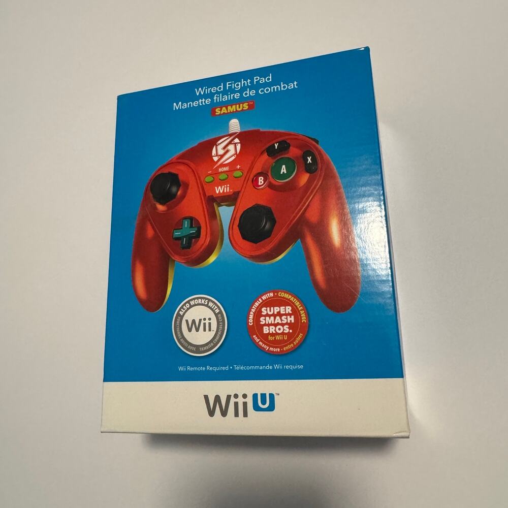 Wired Fight Pad Controller Nintendo Wii U Samus BRAND NEW Metroid GameCube NIB